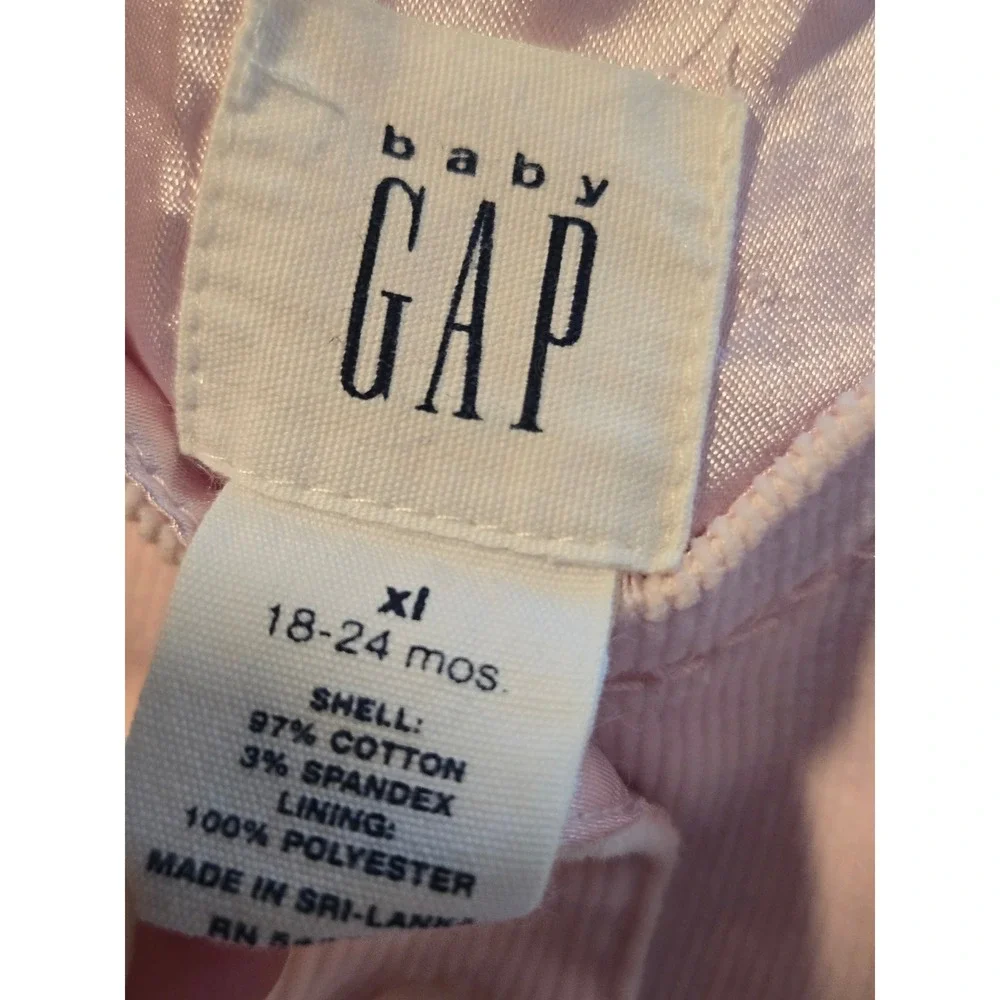 Y2k Baby Gap Corduroy Jumper Dress - Pink Button Front Sleeveless Infant 18-24mo